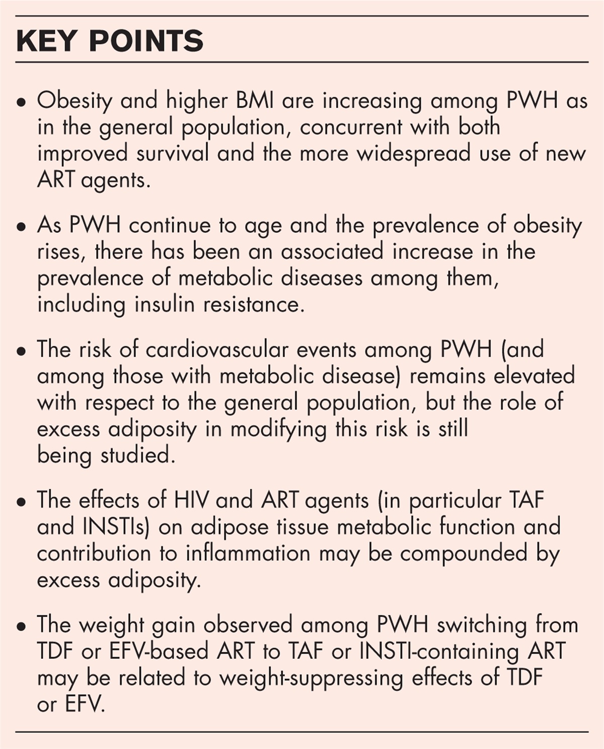 The pathogenesis of obesity in people living with HIV
