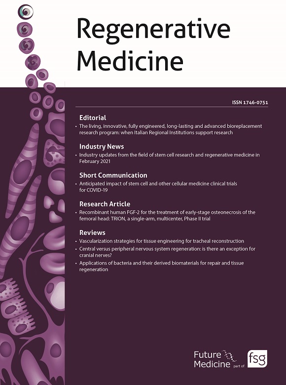 Forging the way: pioneering regeneration in volume 19 of Regenerative Medicine