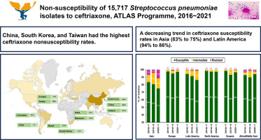 Global trends in non-susceptibility rates of Streptococcus pneumoniae isolates to ceftriaxone: Data from the antimicrobial testing leadership and surveillance (ATLAS) programme, 2016–21