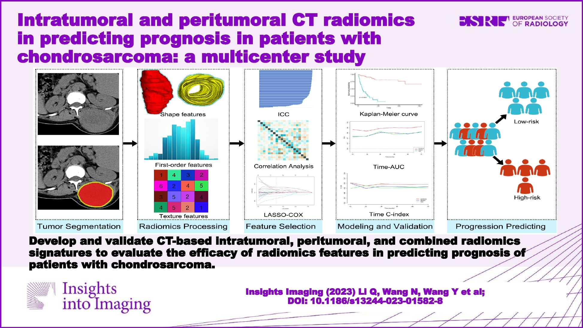 Intratumoral and peritumoral CT radiomics in predicting prognosis in patients with chondrosarcoma: a multicenter study