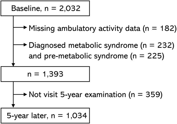 Prospective association of daily ambulatory activity with metabolic syndrome in middle-aged and older Japanese adults: the Toon Health Study