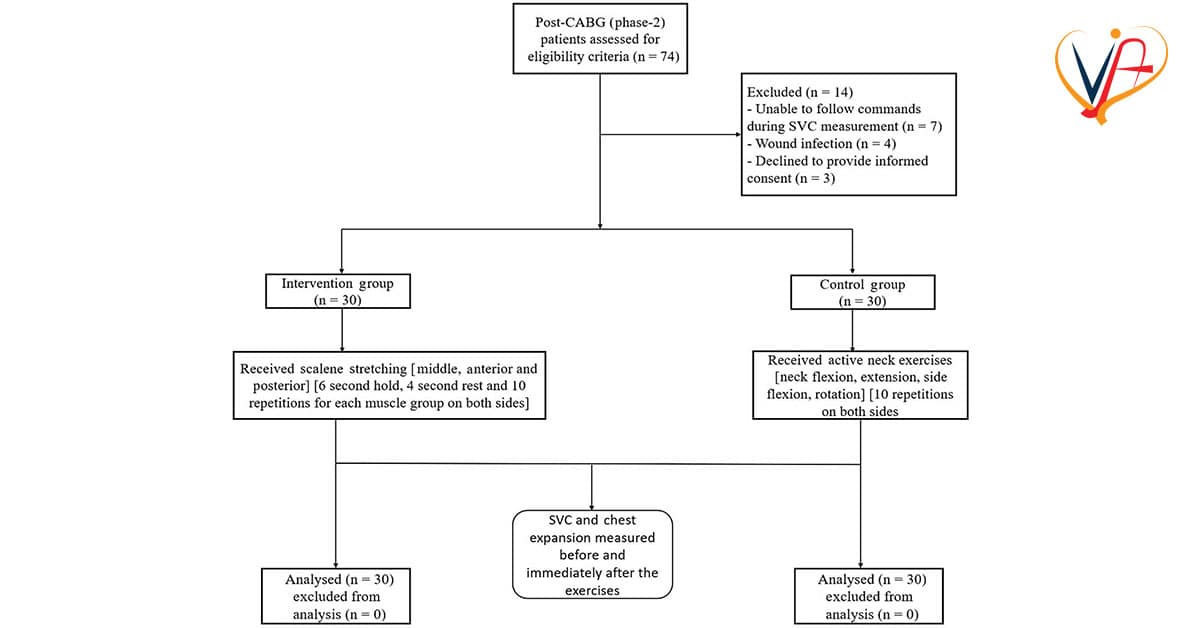 Effects of Scalene Muscle Stretching on Slow Vital Capacity and Chest Expansion in Patients After Coronary Artery Bypass Grafting: An Interventional Study