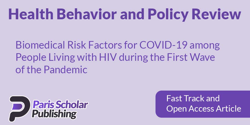 Biomedical Risk Factors for COVID-19 among People Living with HIV during the First Wave of the Pandemic