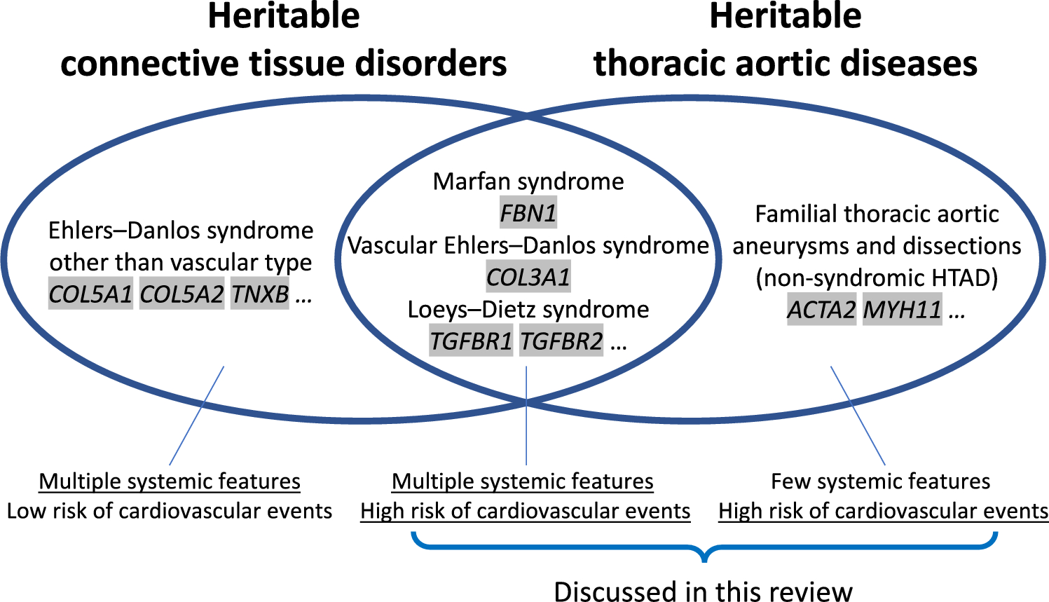 Diagnosis and treatment of cardiovascular disease in patients with heritable connective tissue disorders or heritable thoracic aortic diseases