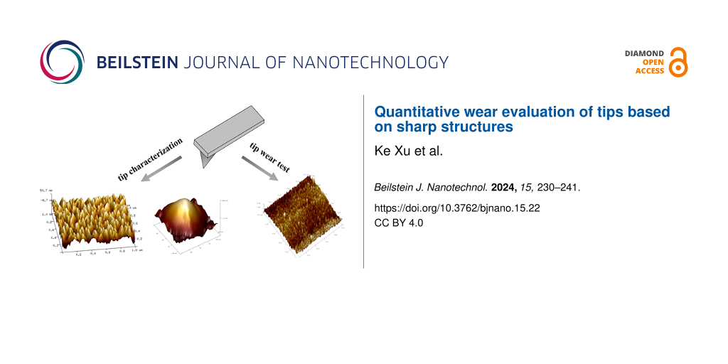 Quantitative wear evaluation of tips based on sharp structures