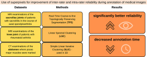 Use of superpixels for improvement of inter-rater and intra-rater reliability during annotation of medical images