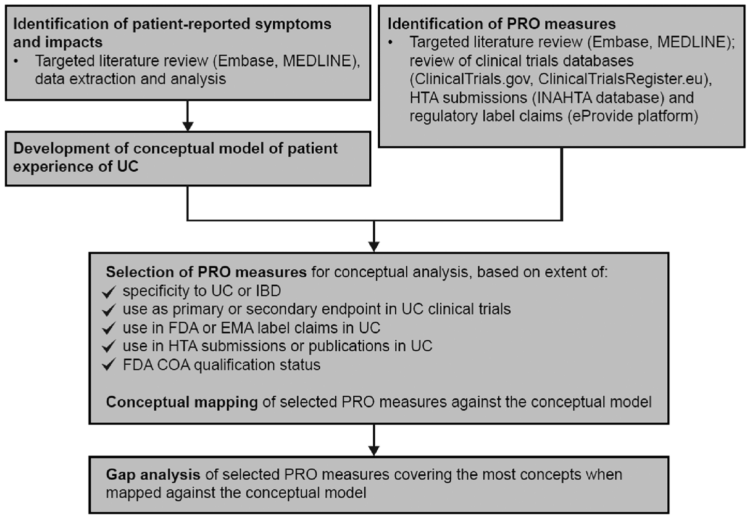 Patient experiences in ulcerative colitis: conceptual model and review of patient-reported outcome measures