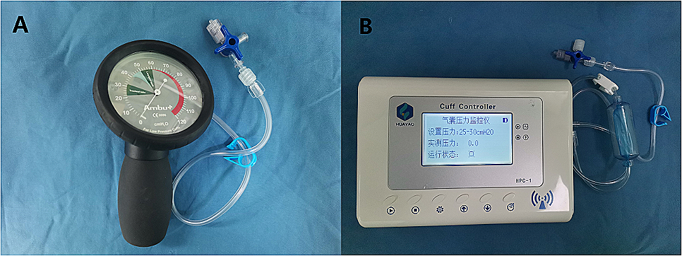 The effect of different endotracheal tube cuff pressure monitoring systems on postoperative sore throat in patients undergoing tracheal intubation: a randomized clinical trial
