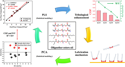 Low-viscosity oligoether esters (OEEs) as high-efficiency lubricating oils: Insight on their structure–lubricity relationship