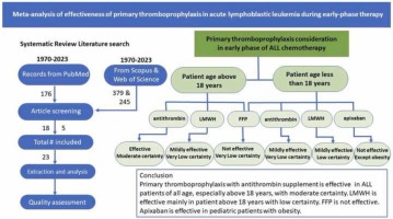 A systematic review and meta-analysis of the effectiveness of primary thromboprophylaxis in acute lymphoblastic leukemia during early-phase therapy including asparaginase or its prolonged form