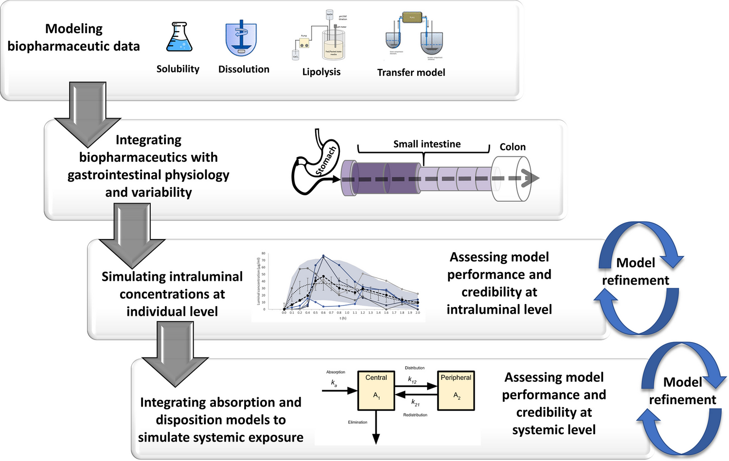 Mechanistic Modeling of In Vitro Biopharmaceutic Data for a Weak Acid Drug: A Pathway Towards Deriving Fundamental Parameters for Physiologically Based Biopharmaceutic Modeling