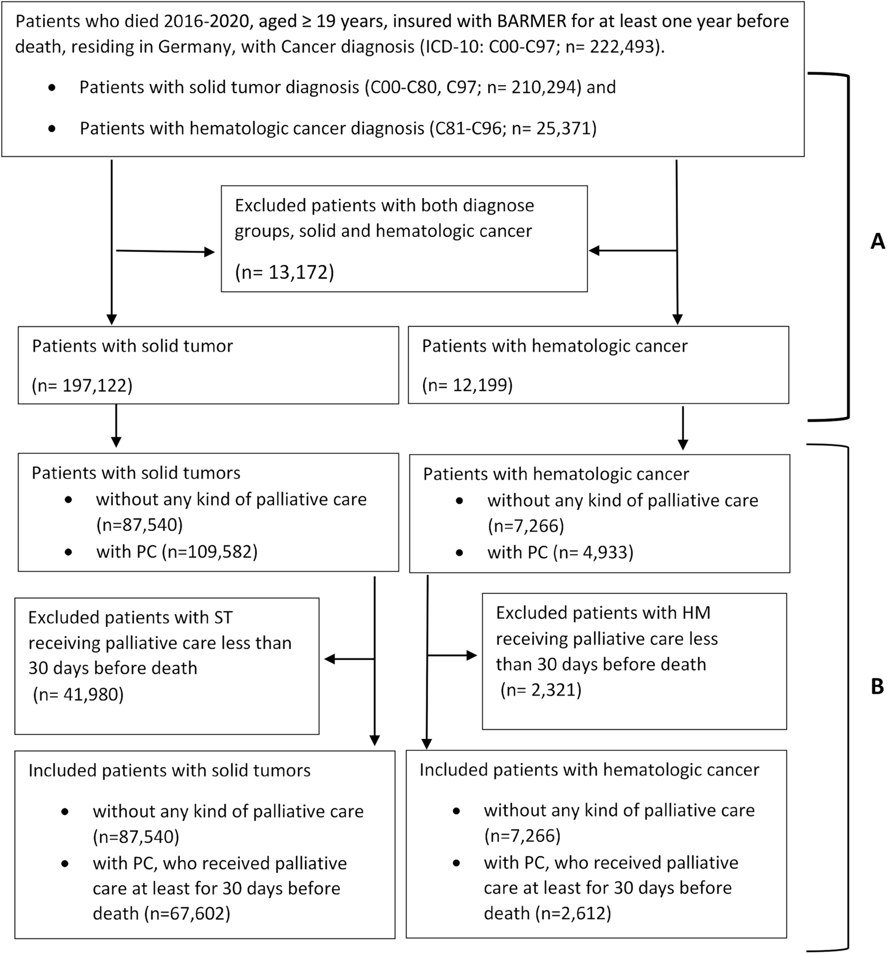 Utilization and quality of palliative care in patients with hematological and solid cancers: a population-based study