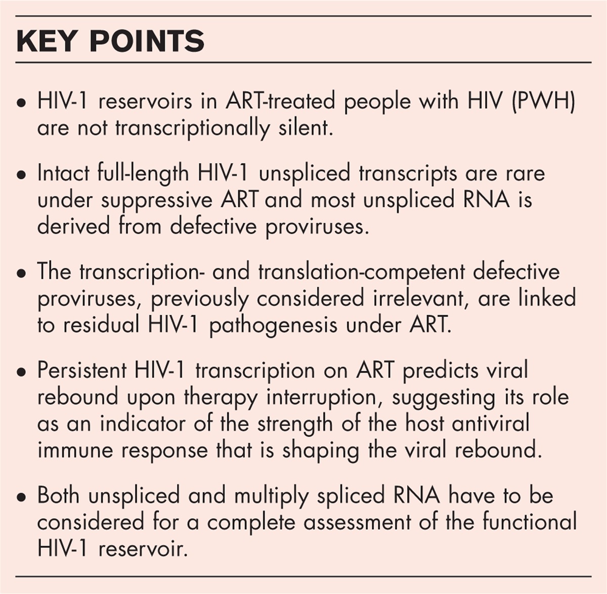 Persistent HIV-1 transcription during ART: time to reassess its significance?