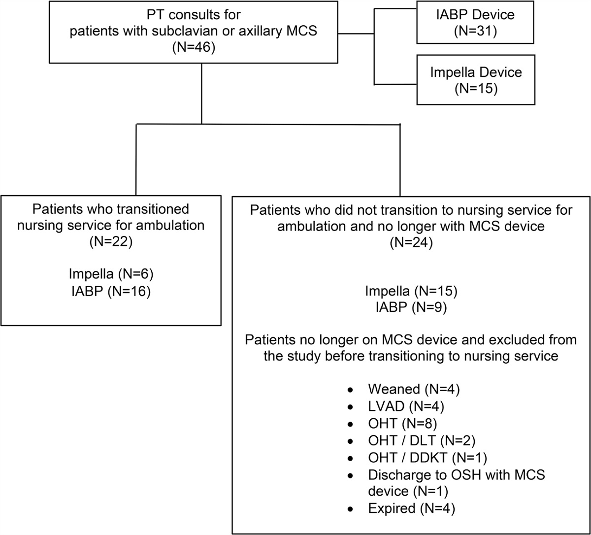 Using Outcome Measures to Transition Ambulation From Physical Therapy to Nursing for Patients With Mechanical Circulatory Support: A Pilot Study