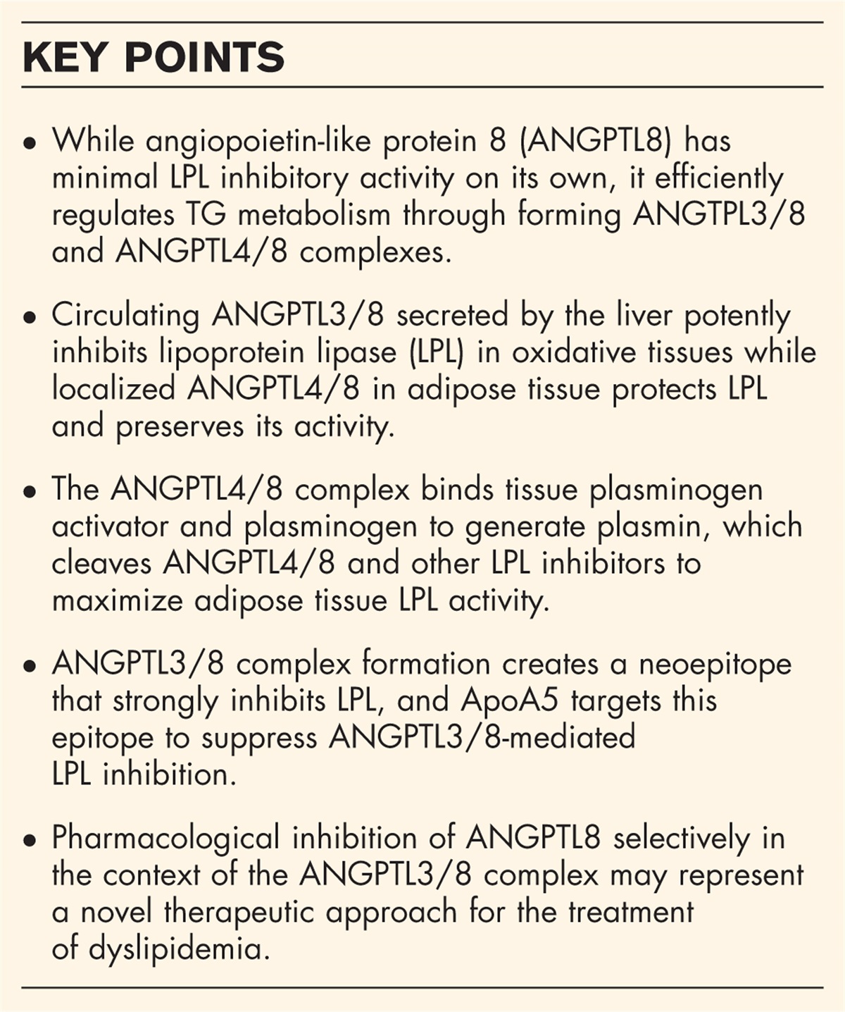 Angiopoietin-like protein 8: a multifaceted protein instrumental in regulating triglyceride metabolism