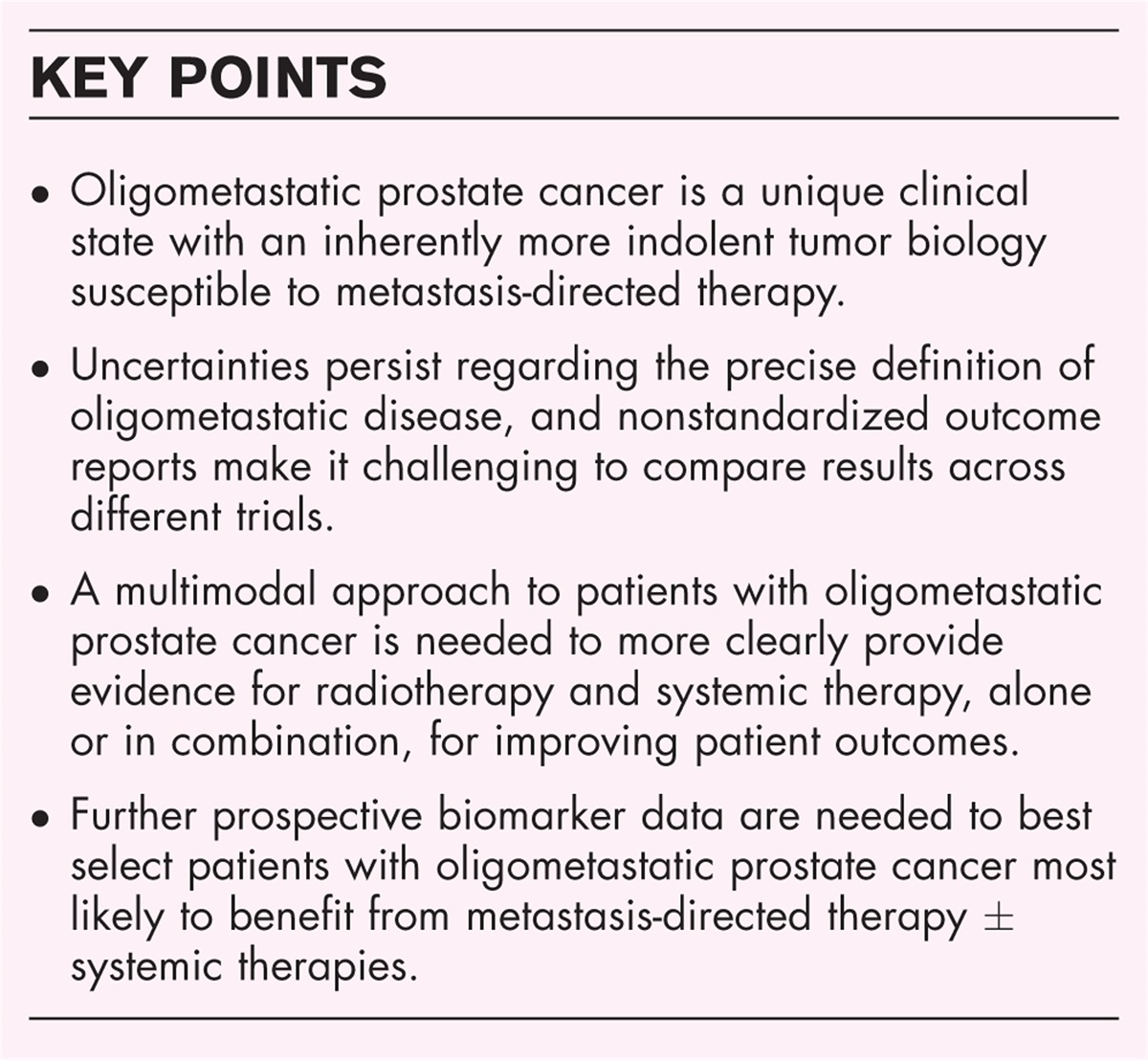 Stereotactic ablative radiation therapy in metastatic prostate cancer