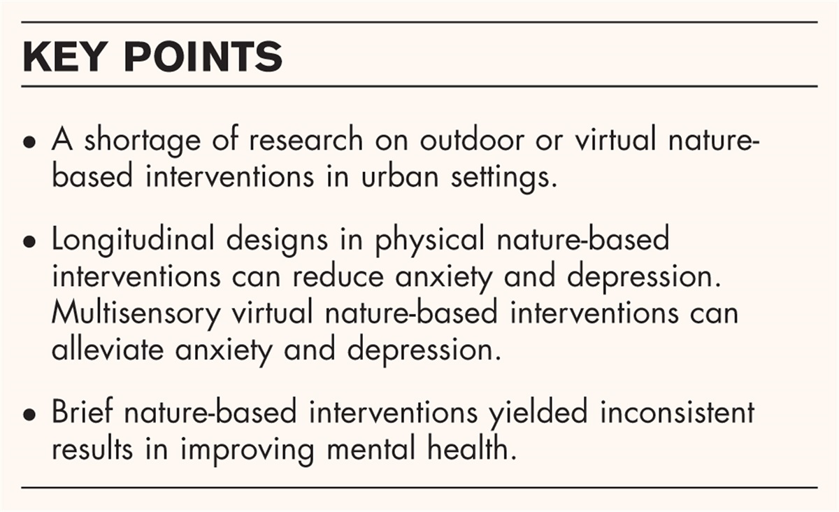 Benefits of nature-based intervention in combating the impact of urbanization on psychopathology in industrialized societies