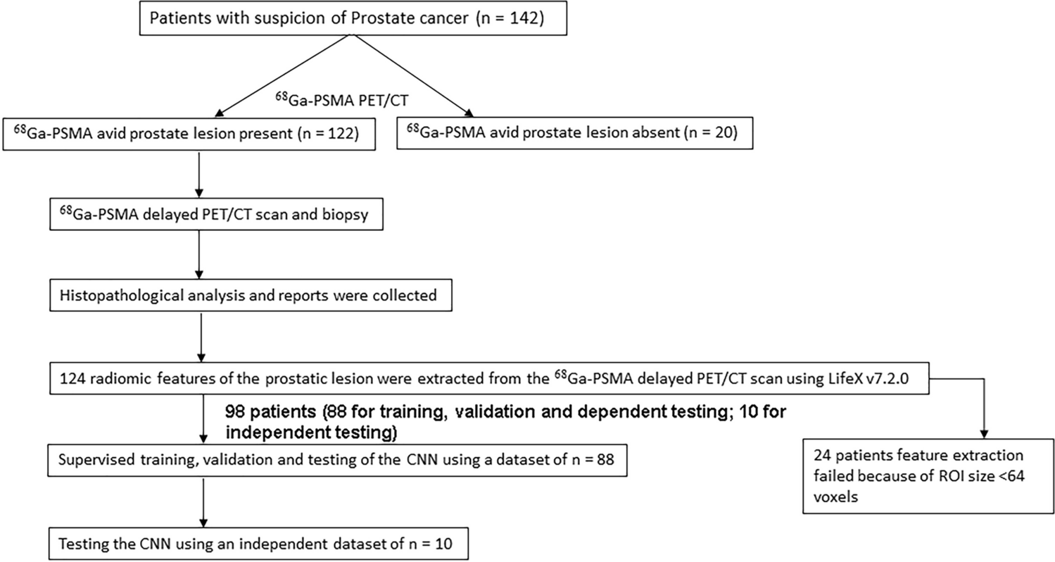 Convoluted Neural Network for Detection of Clinically Significant Prostate Cancer on 68 Ga PSMA PET/CT Delayed Imaging by Analyzing Radiomic Features