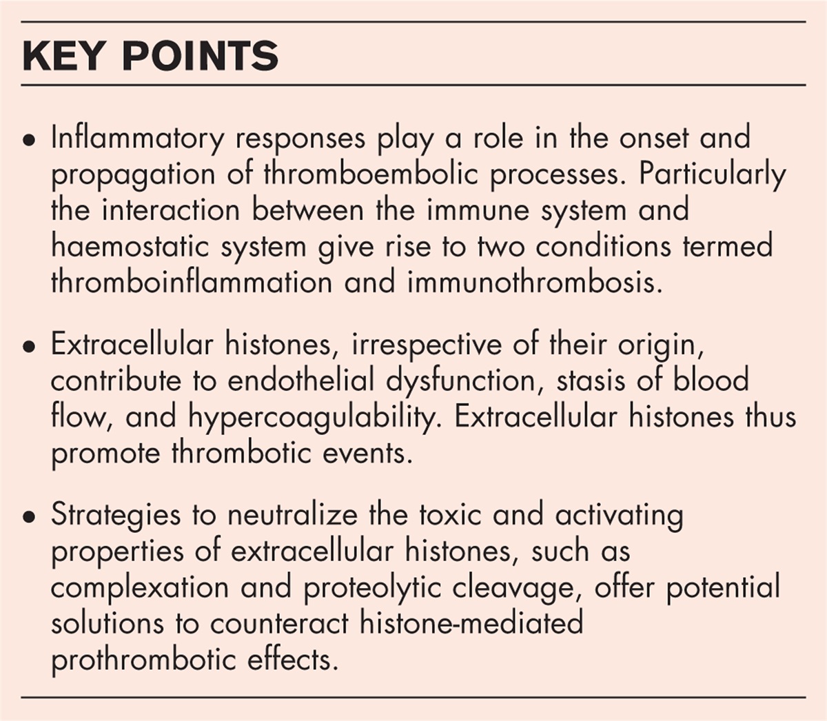 Histon activities in the extracellular environment: regulation and prothrombotic implications