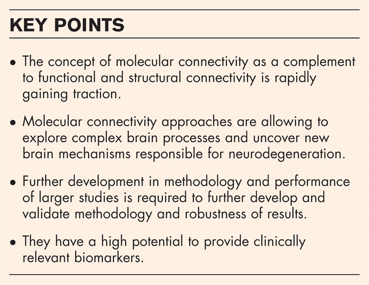 PET-based brain molecular connectivity in neurodegenerative disease