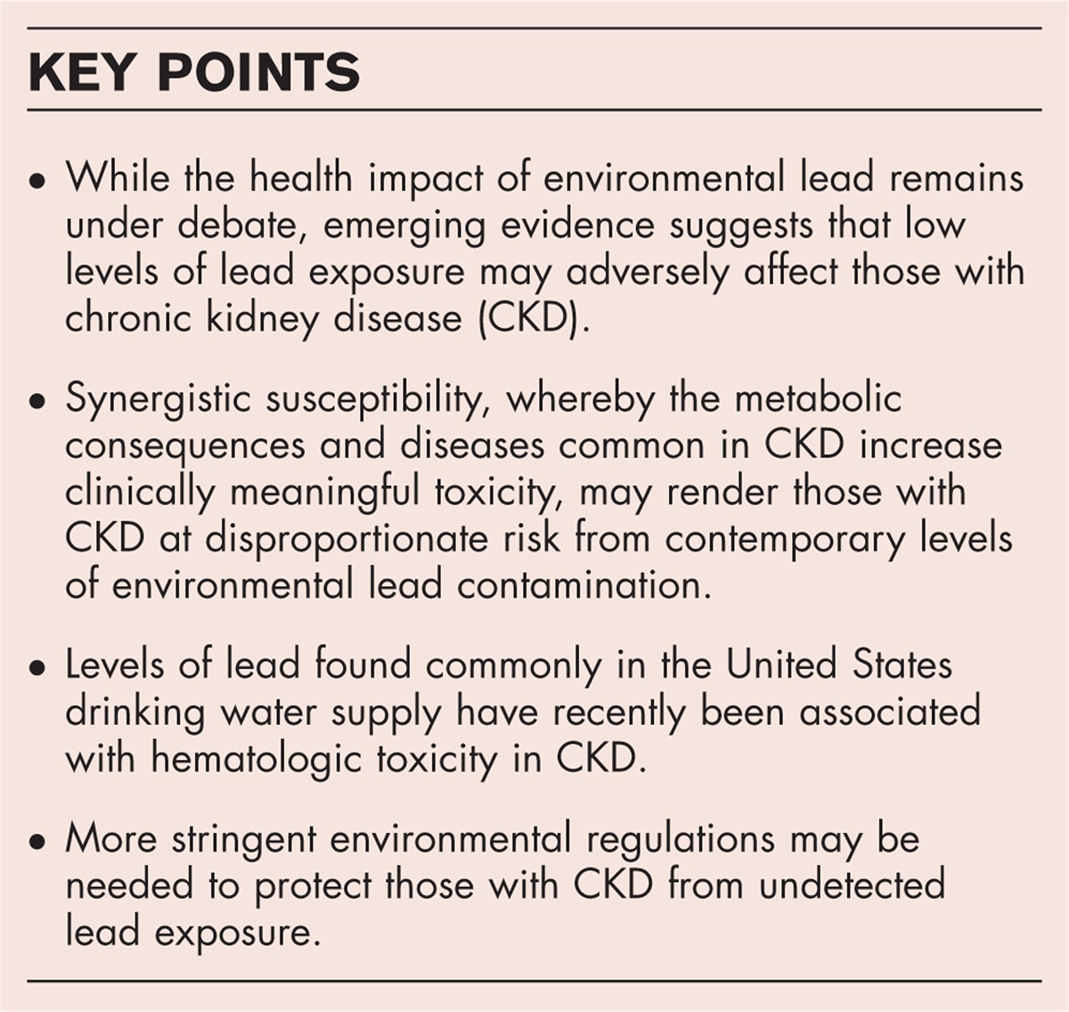 Synergistic susceptibility to environmental lead toxicity in chronic kidney disease