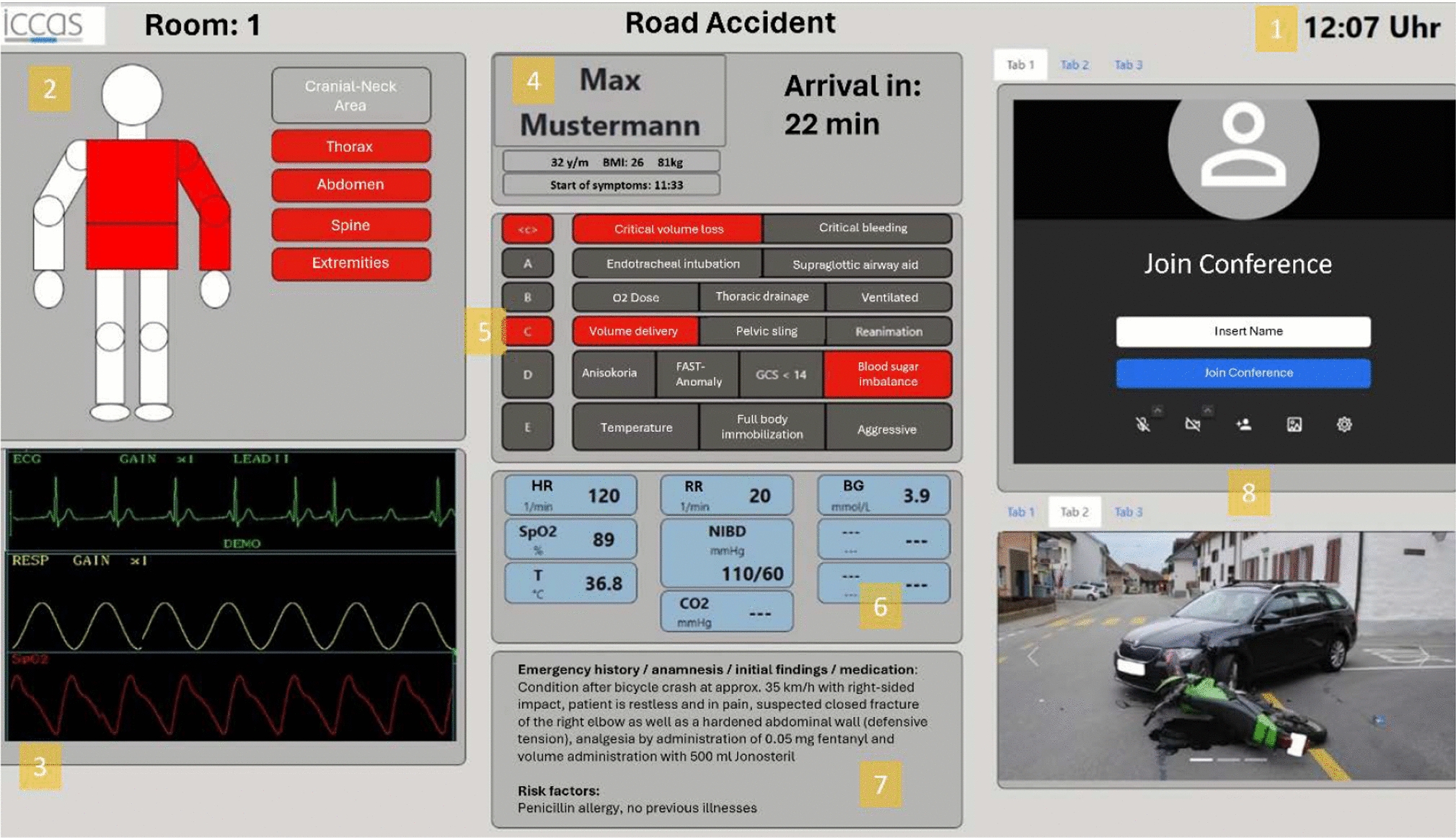 Improving preparation in the emergency trauma room: the development and impact of real-time data transfer and dashboard visualization system