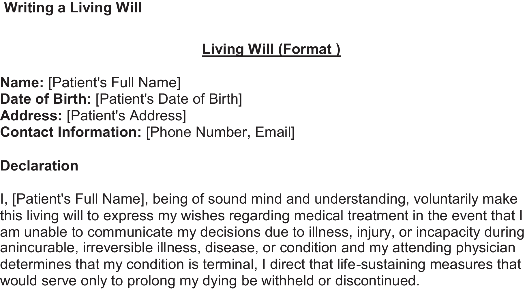 Living Will in Critical Care Scenario—the Need of the Hour