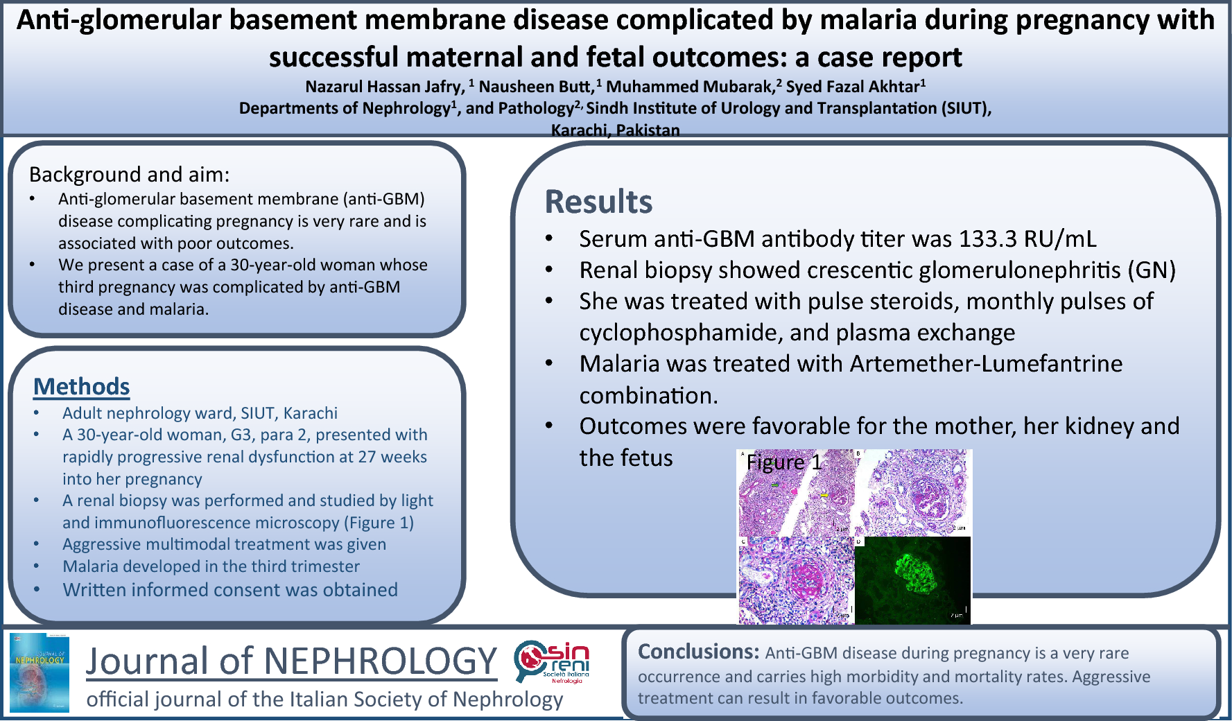 Anti-glomerular basement membrane disease complicated by malaria during pregnancy with successful maternal and fetal outcomes: a case report