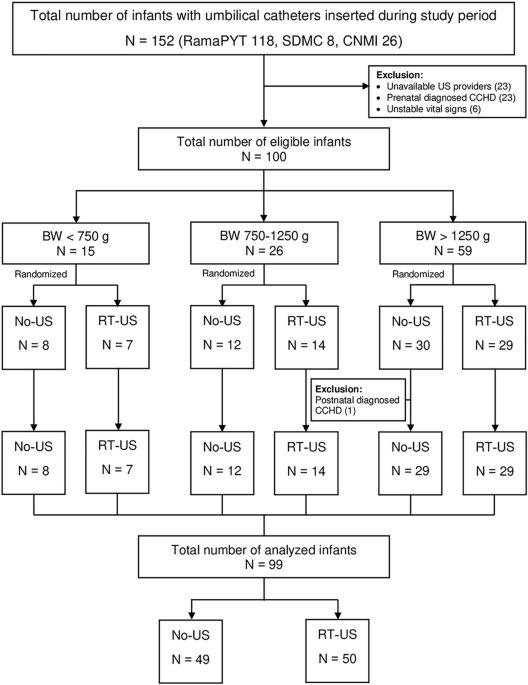 Real-time ultrasound to assess the umbilical catheter position in neonates: a randomized, controlled trial