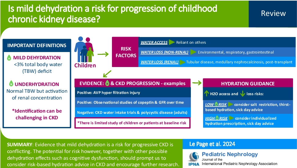 Is mild dehydration a risk for progression of childhood chronic kidney disease?