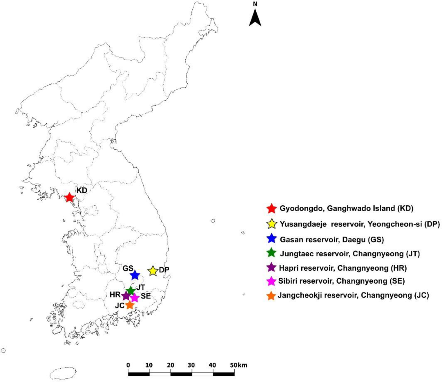 Genetic diversity and structure of Persicaria amphibia (Polygonaceae) in South Korea using genotyping by sequencing