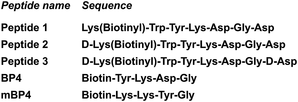 Biotinylated Heptapeptides with D-amino Acids Suppress Allergic Reactions by Inhibiting Mast Cell Activation and Antagonizing the Histamine Receptor