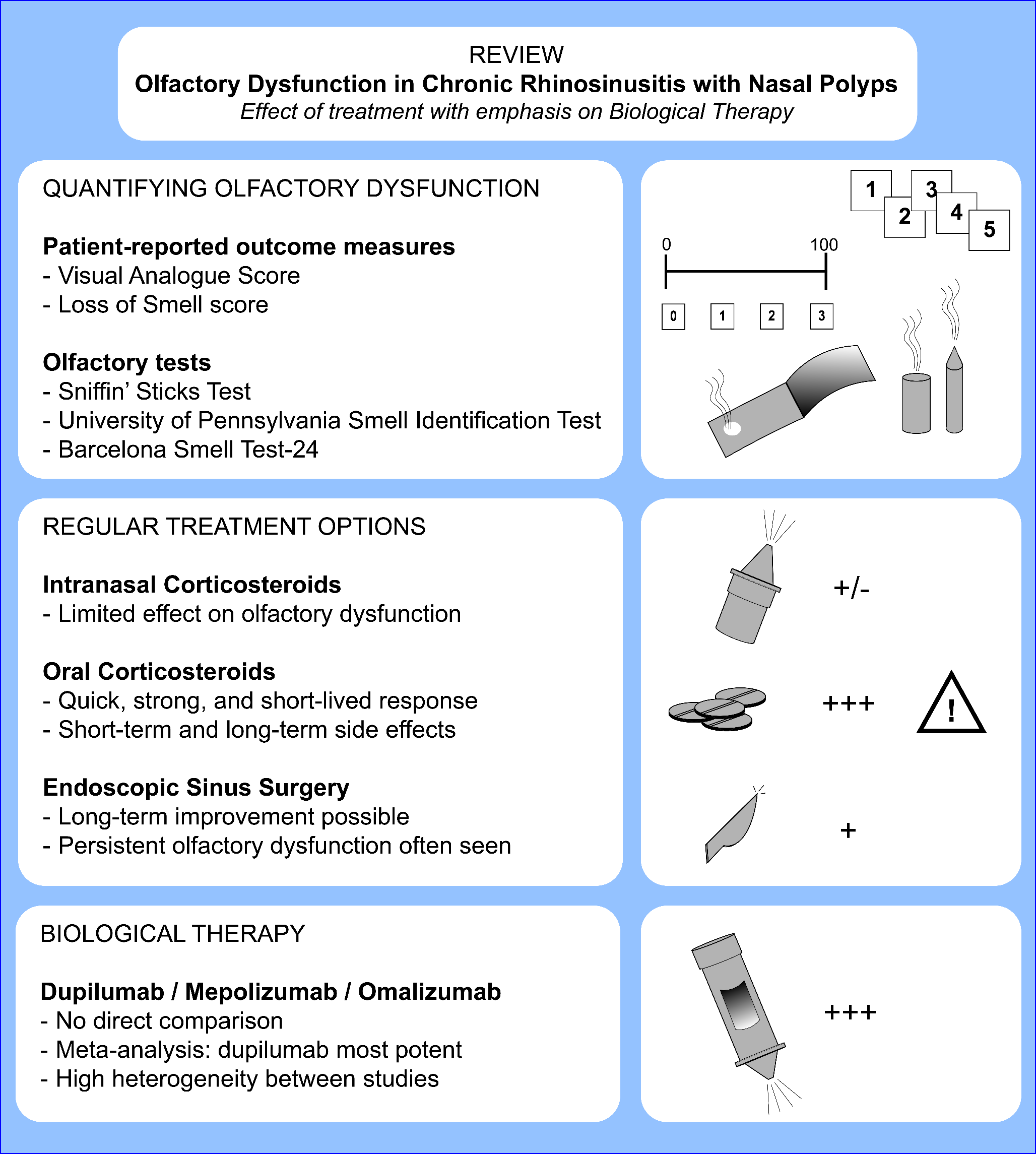 Olfactory Dysfunction in Chronic Rhinosinusitis with Nasal Polyps: Effect of Treatment with Emphasis on Biological Therapy