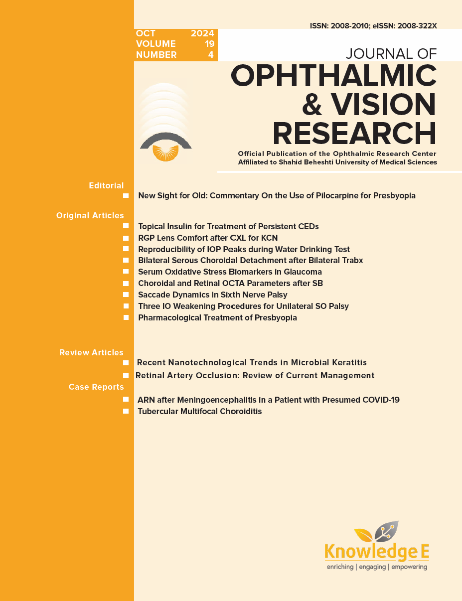 Recent Nanotechnological Trends in the Management of Microbial Keratitis