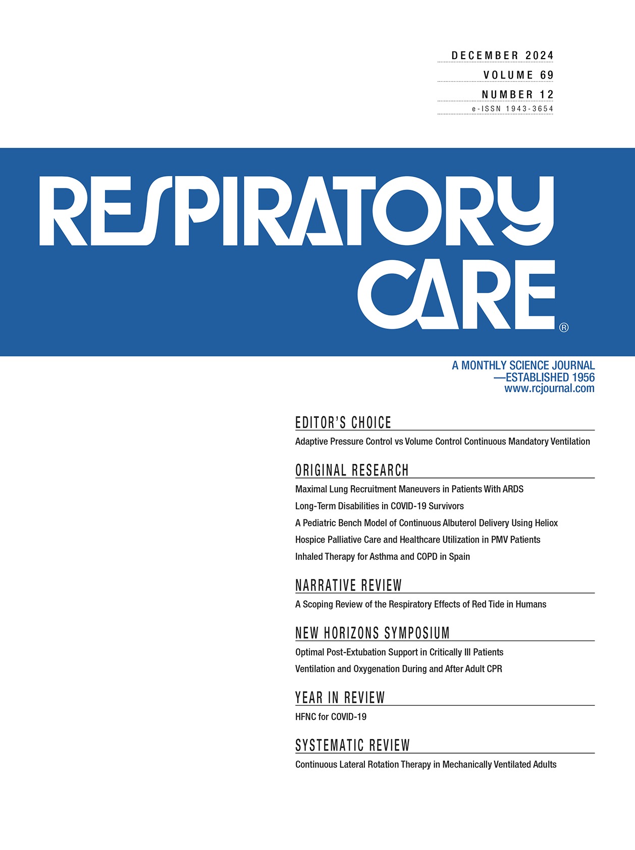 2023 Year in Review: High-Flow Nasal Cannula for COVID-19