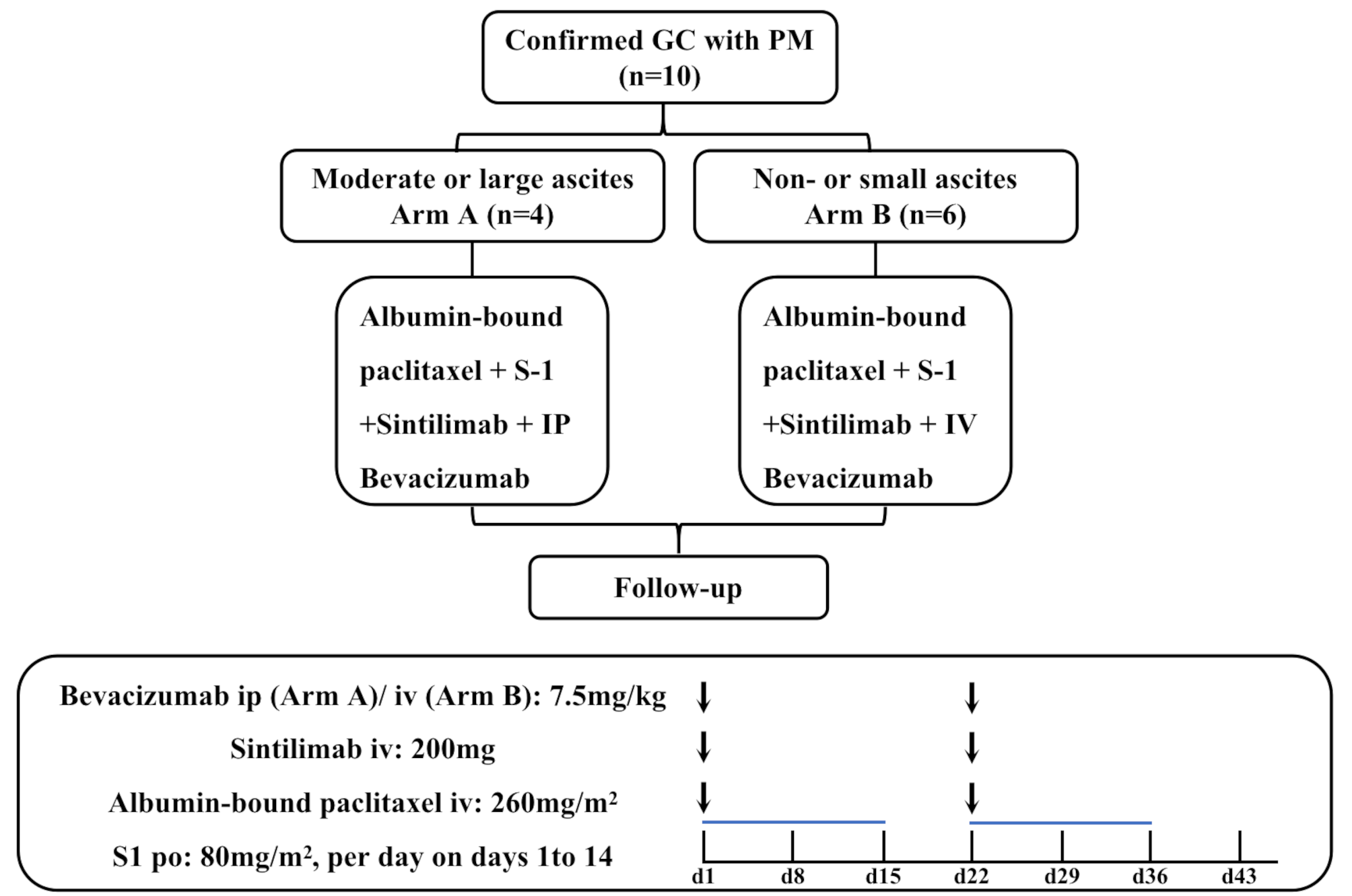 Safety and efficacy of systemic chemotherapy plus PD-1 inhibitor in combination with intravenous or intraperitoneal bevacizumab in gastric cancer with peritoneal metastasis
