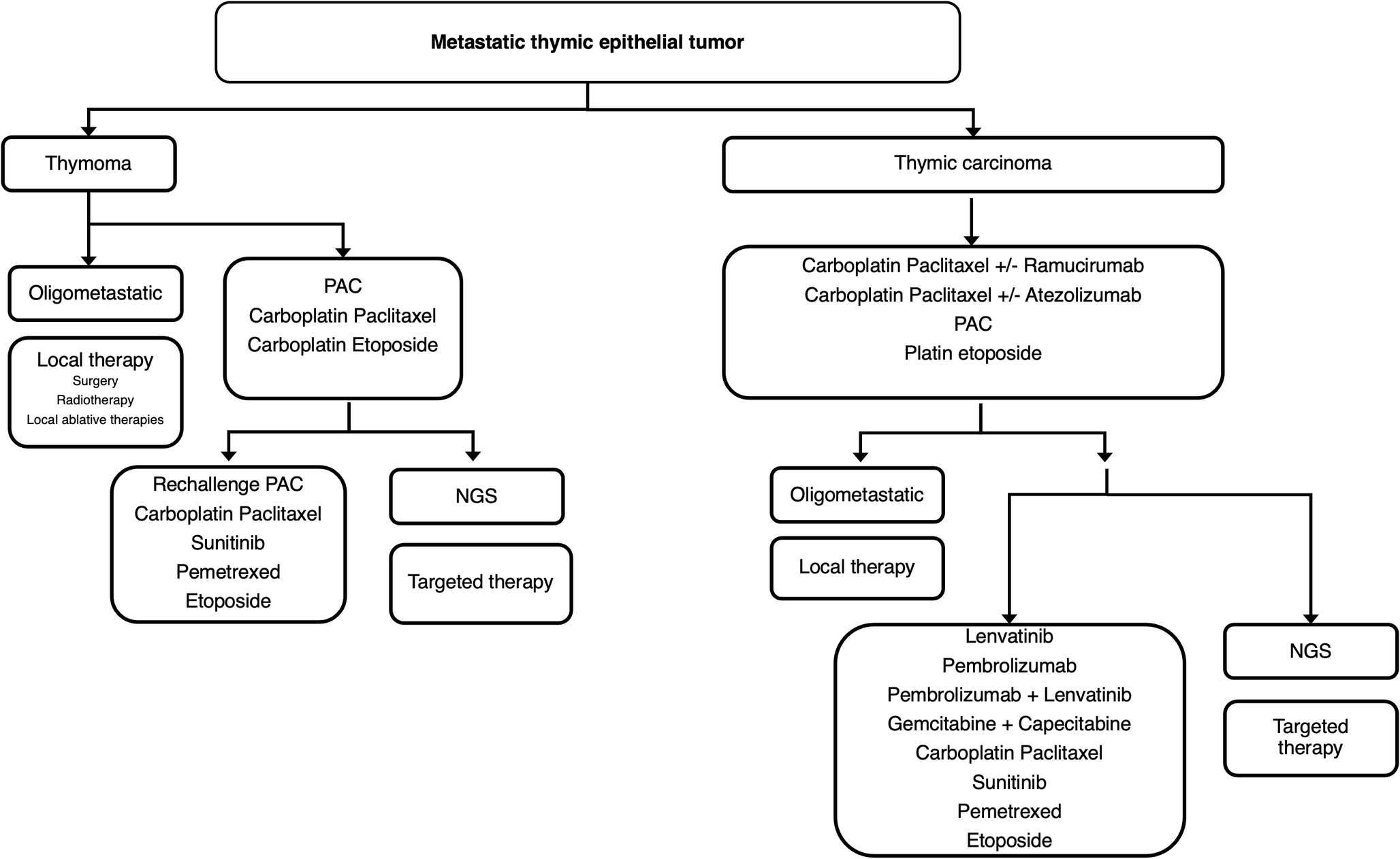 Therapeutic Management of Metastatic Thymoma and Thymic Carcinoma