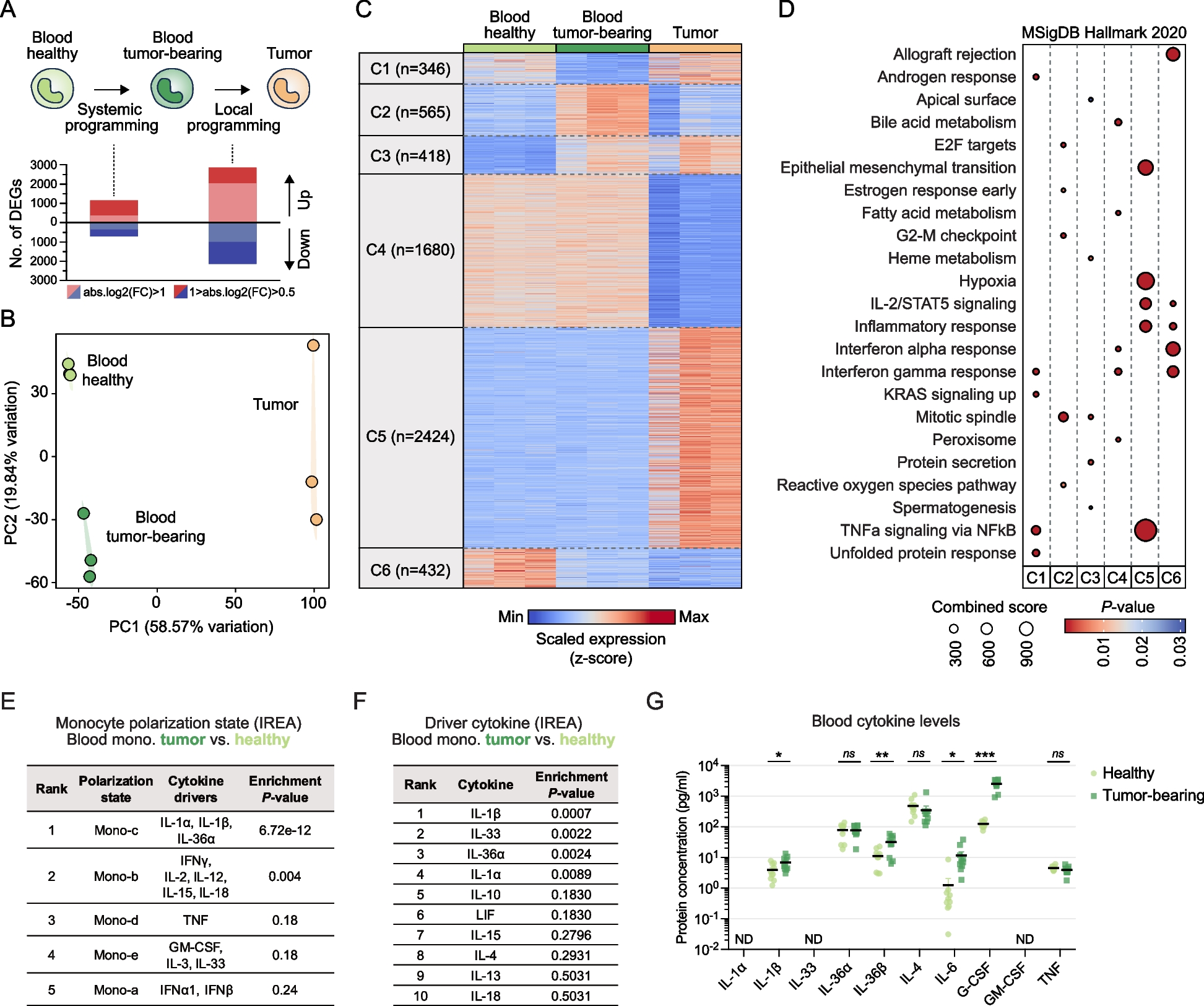 Epigenomic preconditioning of peripheral monocytes determines their transcriptional response to the tumor microenvironment
