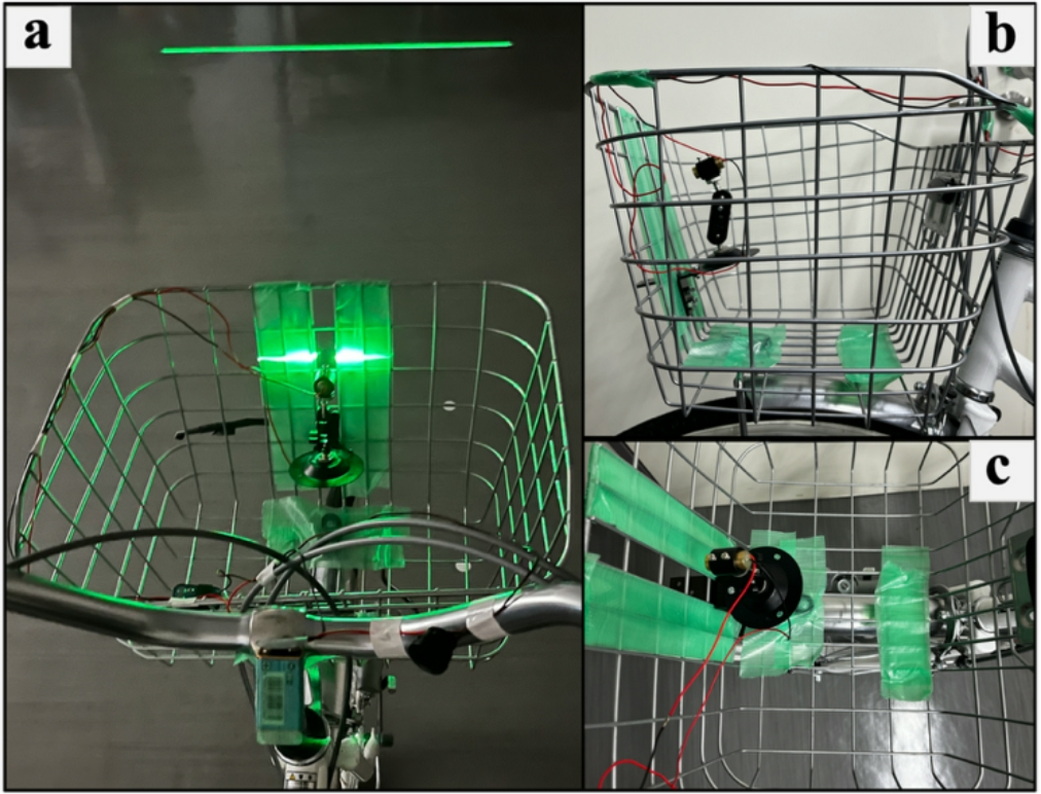 Fixating on a laser-projected point at a constant distance suppresses periodic eye movements and impairs balance control during cycling