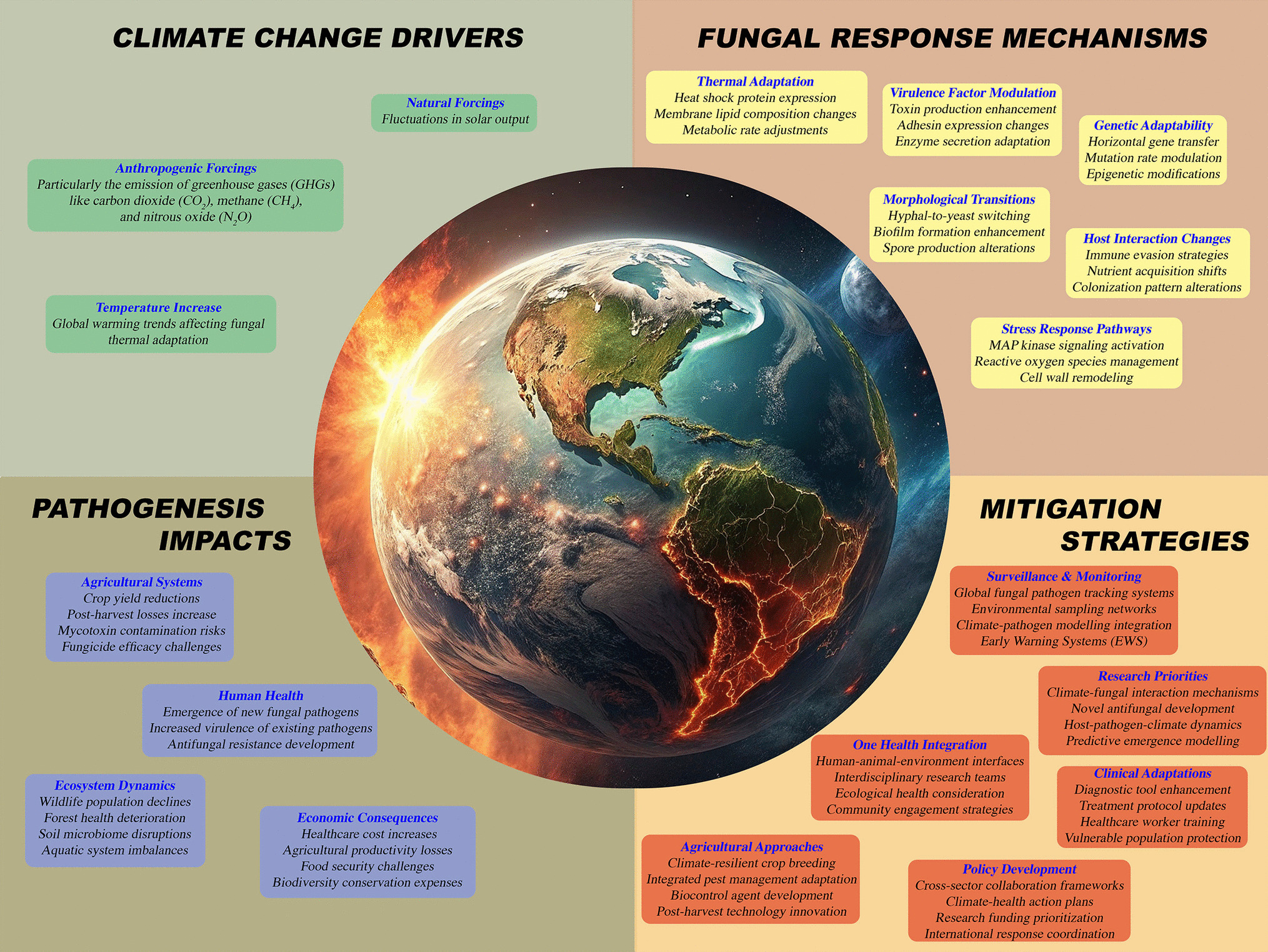 Fungal Pathogenesis and Virulence in the Anthropocene: Multidimensional Impacts of Climate Change