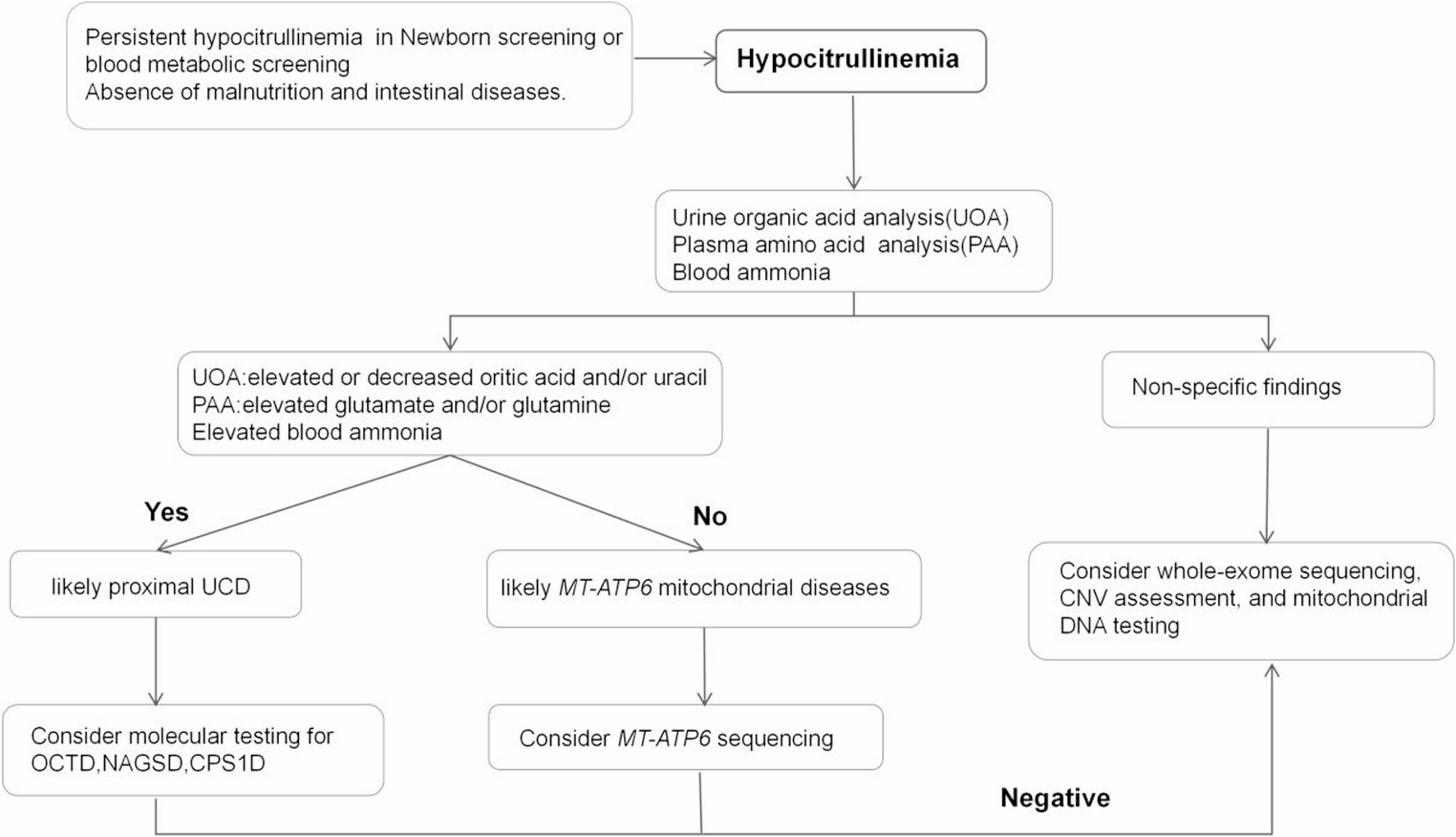 Hypocitrullinemia as an Early Diagnostic Biomarker for  Mitochondrial Diseases