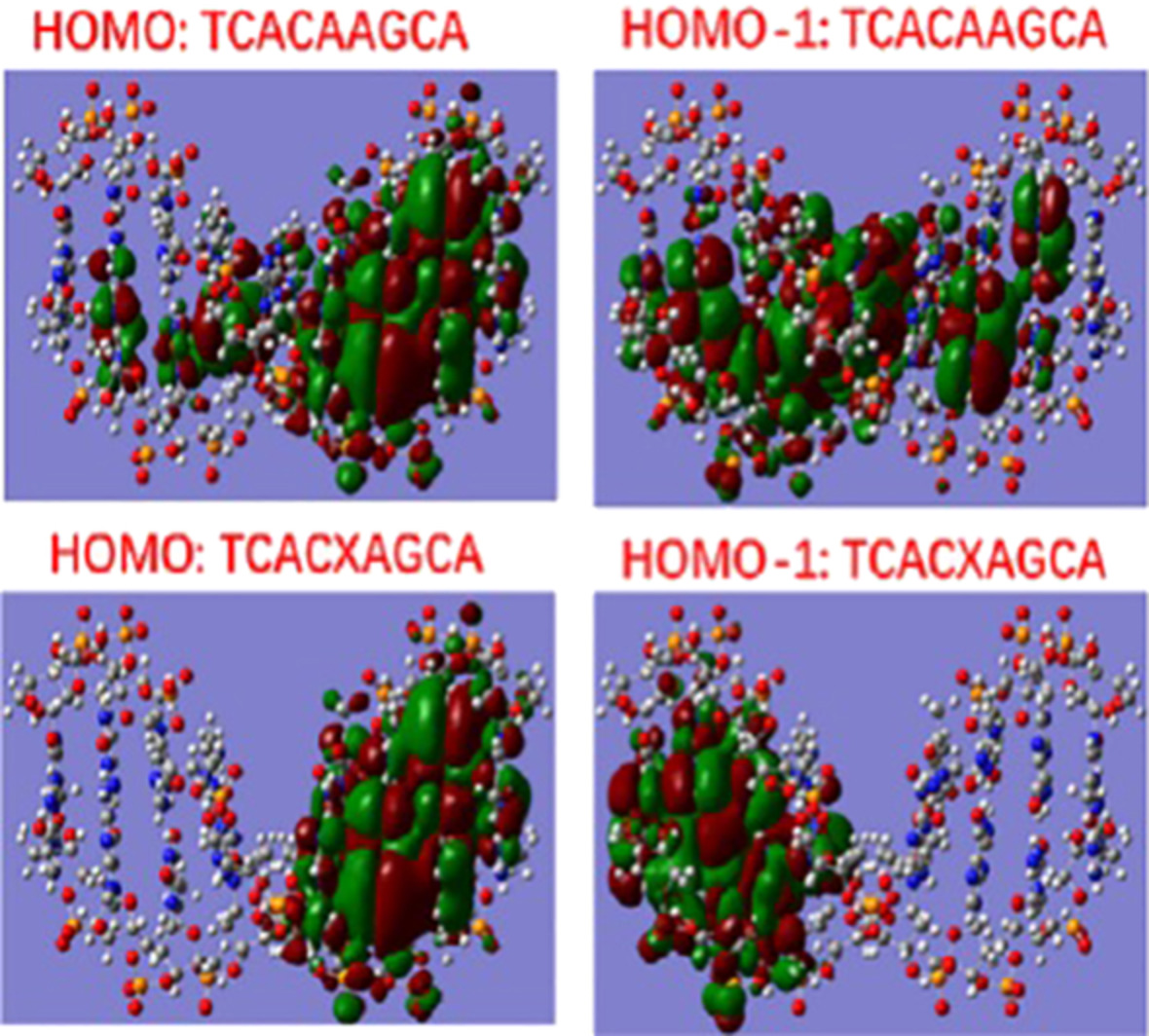 Electronic characteristics of BRCA1 mutations in DNA