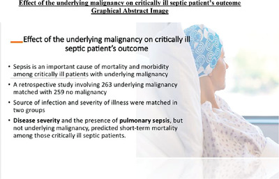Effect of the underlying malignancy on critically ill septic patient's outcome