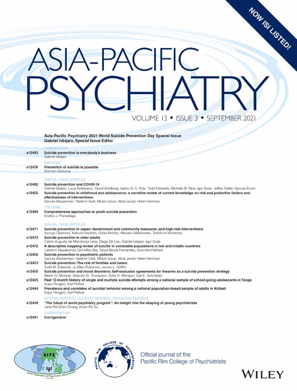 Suicide prevention in Japan: Government and community measures, and high‐risk interventions