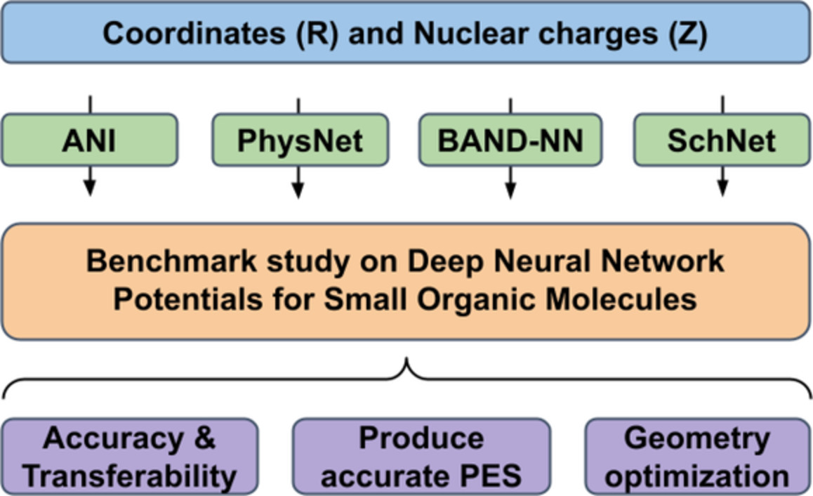 Benchmark study on deep neural network potentials for small organic molecules