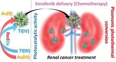 Wavelength Independent Photo‐Chemo Tri‐Modal Combinatorial Renal Cell Carcinoma Therapy with Biocompatible Gold‐Titania Nanostars