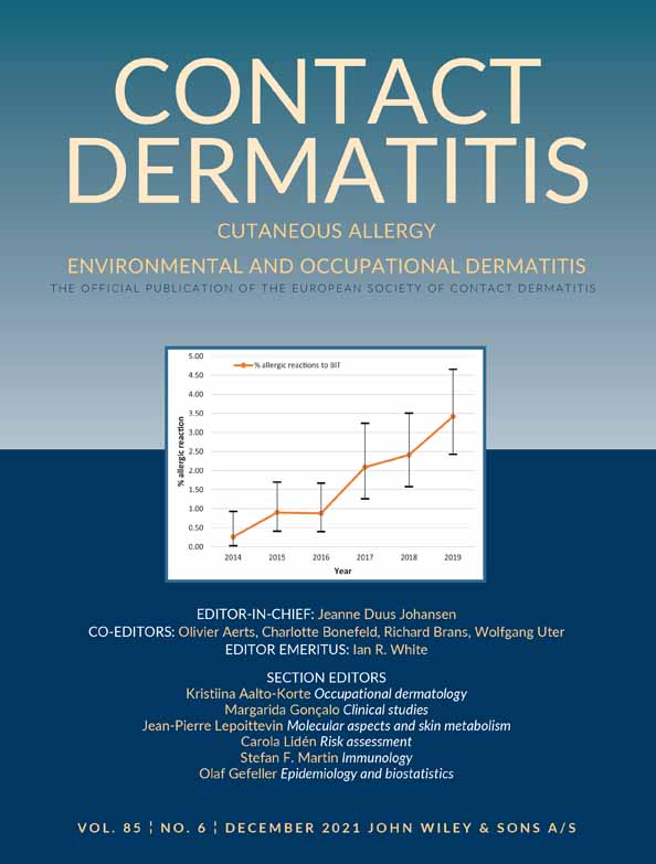 Severe irritant contact dermatitis from olanexidine gluconate and subsequent skin sensitization