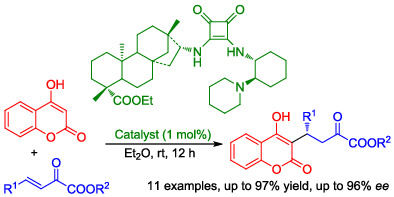 Enantioselective synthesis of coumarins catalyzed by an isosteviol‐derived tertiary amine‐squaramide catalyst