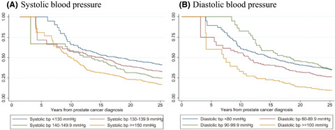 Systolic and diastolic blood pressure, prostate cancer risk, treatment, and survival. The PROCA‐life study