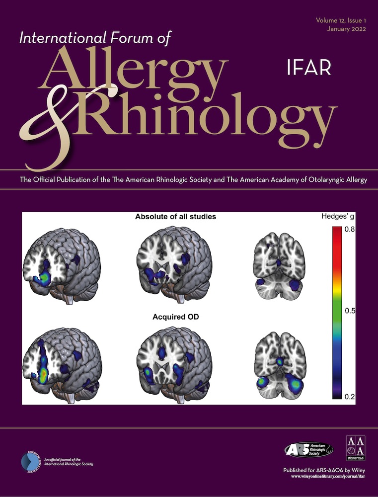 Voxel‐based meta‐analysis of gray matter alterations in olfactory dysfunction